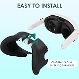 CBDYWVR VR Face Cover Silicone Sweatproof Washable Pad for VR Headset BLACK view 2