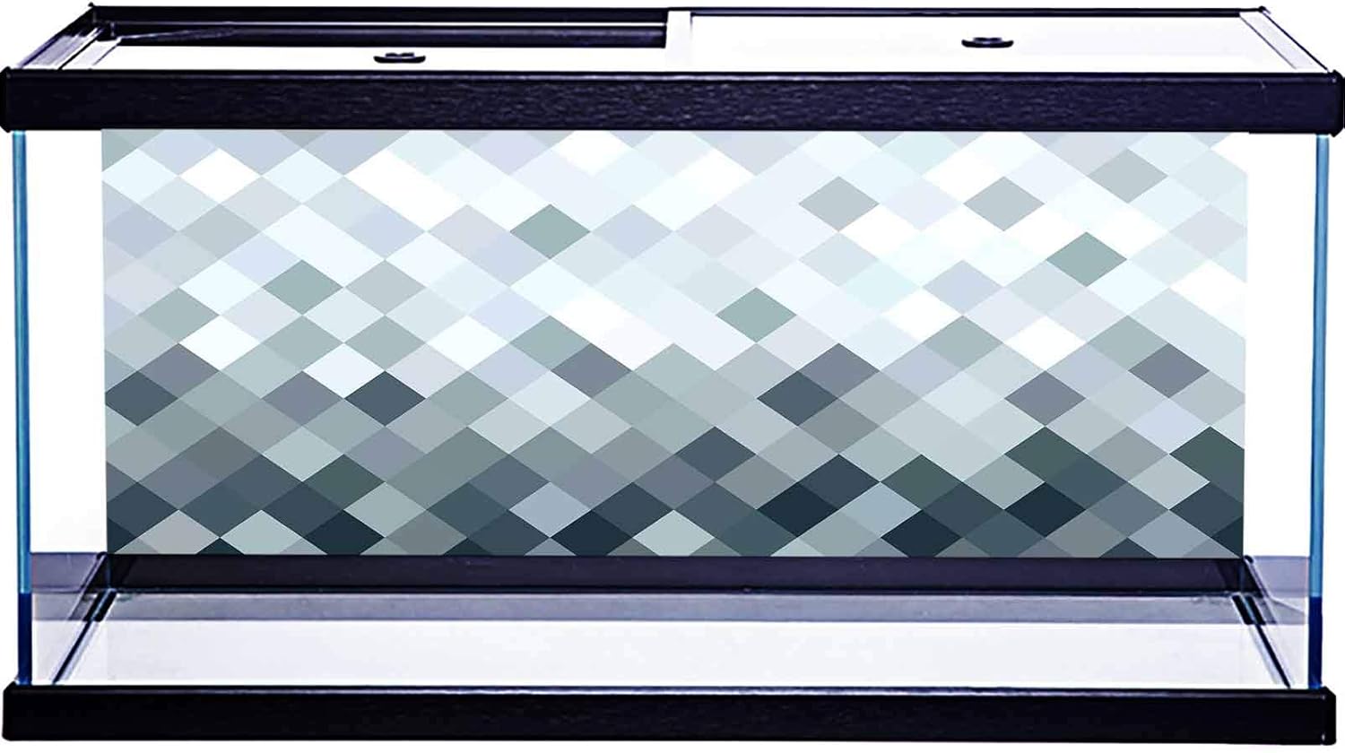 RWNFA Aquarium Sticker 3D One Side Fish Tank Family Celebrating Diwali at Home with Lamps Nature Fish Tank Background Decals Poster