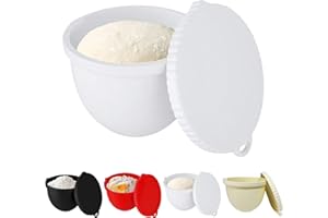 JDL LUCKY LIFE Silicone Bowl Liners for KitchenAid 5QT Mixer-Mixer Attachments & Accessories-Bowl Covers with Lids for Tilt-Head Stand Mixers- Reusable & Dishwasher Safe (Pure White)