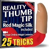 Magic Makers Trick Thumb Tip with Red Silk - Reality Thumbtip Edition