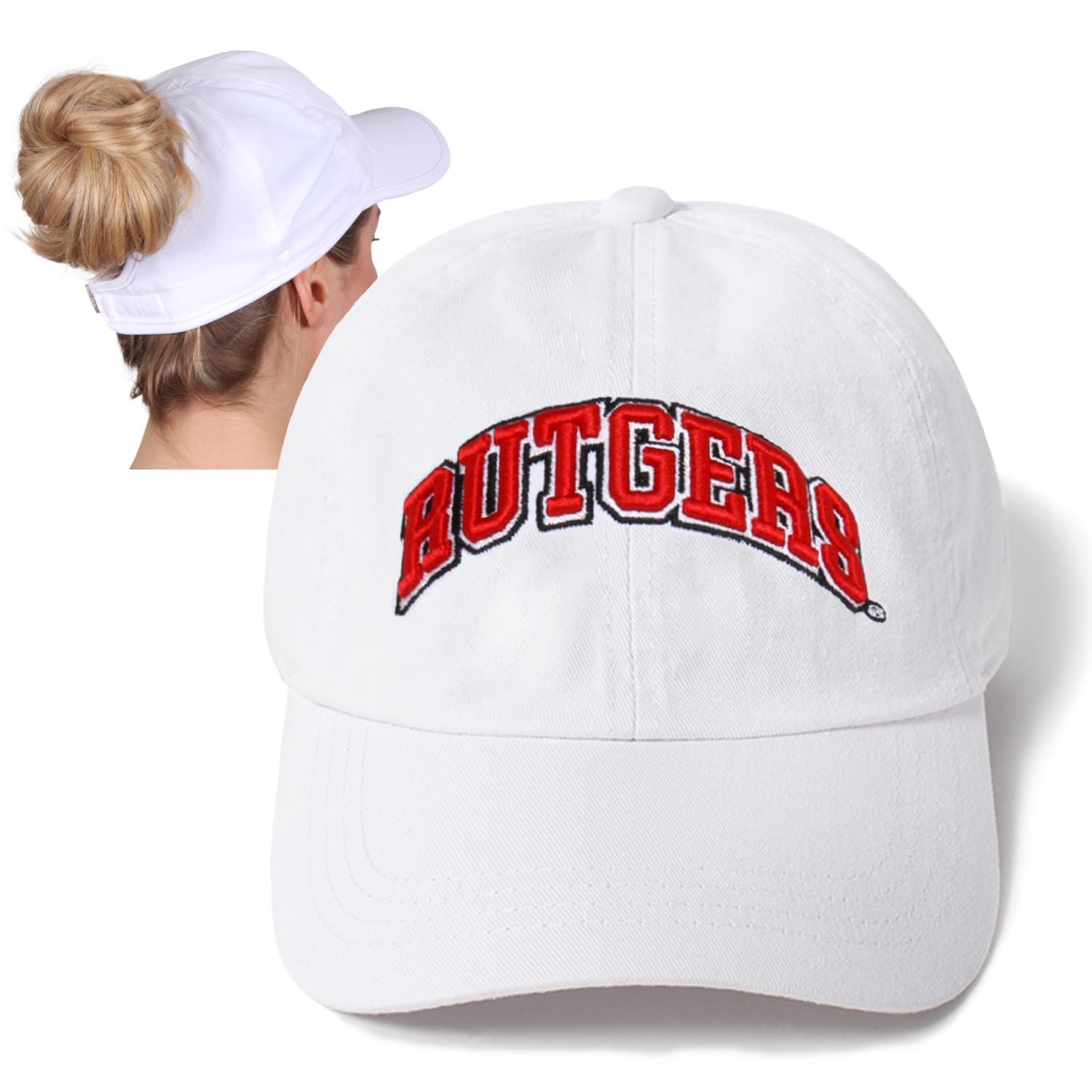 Ponyflo Womens Ponytail Baseball Cap - Curly Hair