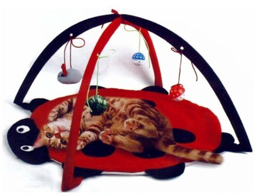 Petty Love House Cat Activity Center with Hanging Toy Balls, Mice More