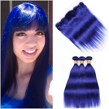 Amazon Com Tony Beauty Hair Virgin Indian Dark Blue Human Hair