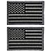 2 Pieces Tactical USA Flag Patch -Black & Gray- American Flag US United States of America Military Uniform Emblem Patches primary