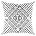 TreeWool Kaleidoscope Accent 22x22 Set of 2 Spring Summer Decorative Throw Pillow Covers 100% Cotton Home Decor Pillowcases for Sofa Living Room Couch (Sleet Gray)