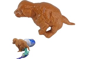CRZQXOUR 1 Funny Dog Poop Toothpaste Dispenser, Dog Butt Toothpaste Cover Squeezer, Children's and Adult Bathroom Accessories, Novel Gift Suitable for Various Toothpaste Mouths