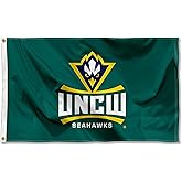 College Flags & Banners Co. North Carolina Wilmington Seahawks Wordmark Logo Large Grommet Banner Flag