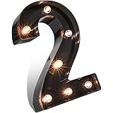 Glintee Led Letters Numbers Lights 26 Alphabet & Arabic Numerals 0-9 Black Decorative Marquee Lamps for Events Wedding Party 