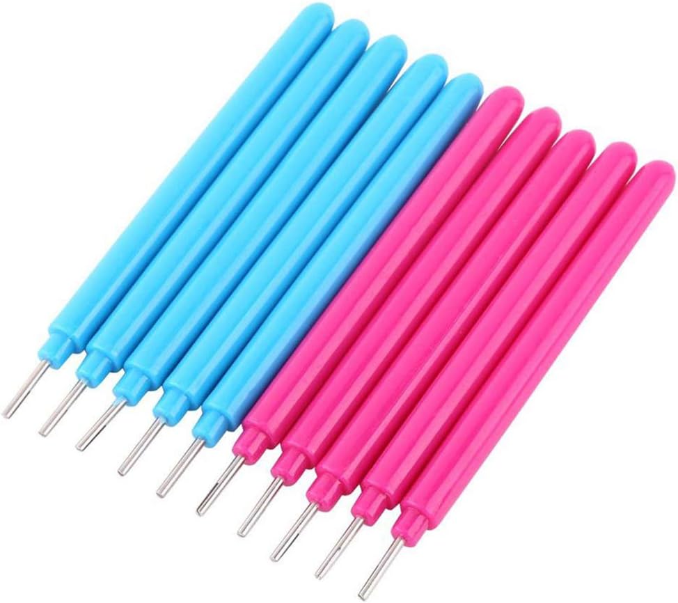 FADACAI 10 Pcs Paper Quilling Tools Paper Craft Tool Quilling Paper Pen DIY Assorted Color Origami Scrapbooking Slotted Paper Quilling Tools Random Color