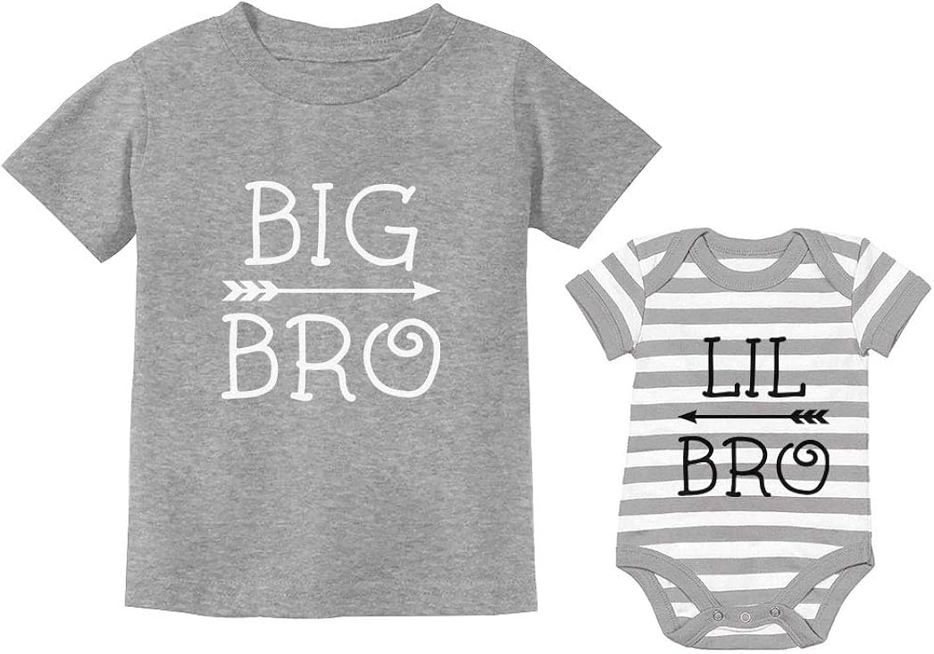 Buy Big Bro Little Bro Shirts Big Brother Little Brother Boys Matching Outfits Big bro Gray 5/6