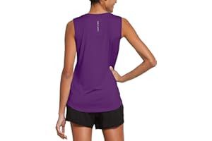 baleaf Workout Tank Tops for Women Sleeveless Running Athletic Loose Fit Yoga Tops Active Shirts Sports Gym Exercise