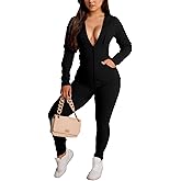 YeGine Women 2 Piece Outfits Long Sleeve Tracksuit Bodycon Matching Sets Hoodie Jacket Jogging Suit