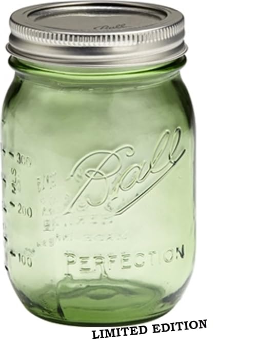 Vintage Green 16oz Ball Canning Jars Regular Mouth Case