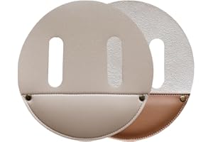 Olamochi Tie Wire Reel Pad, Wire Reel Hip Pad, Reel Pad, Round Leather Pad with Belt Slots