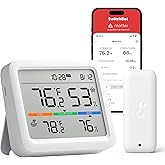 SwitchBot Meter Pro, Digital Hygrometer & Thermometer - Wireless Indoor Temperature & Humidity Monitor with Bluetooth App Control, Real-Time Alert