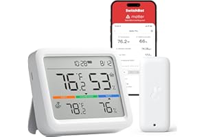 SwitchBot Meter Pro, Digital Hygrometer & Thermometer - Wireless Indoor Outdoor Temperature & Humidity Monitor with Bluetooth