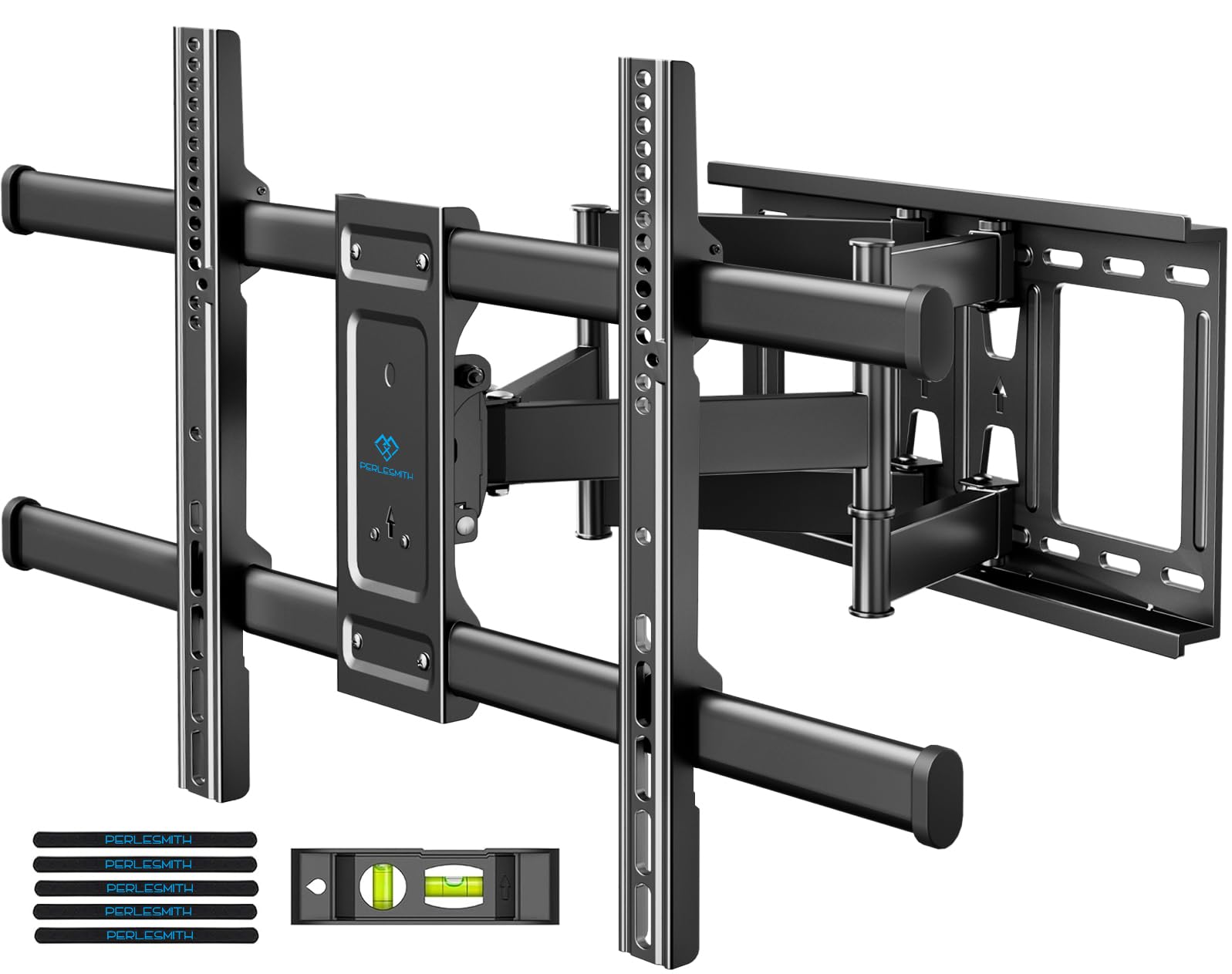 Photo 1 of PERLESMITH Full Motion TV Wall Mount for Most 37-82 inch TVs up to 132 lbs, TV Mount with Dual Articulating Arms with Tilt and Extension, Fits 12" 16" Studs, Max VESA 600x400mm, PSLFK1