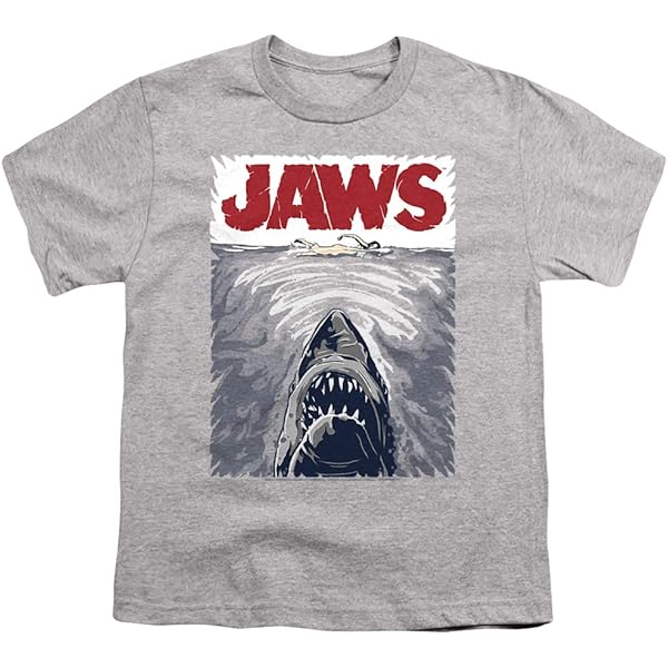 Amazon.com: Popfunk Jaws Shark Original Movie Poster Youth T