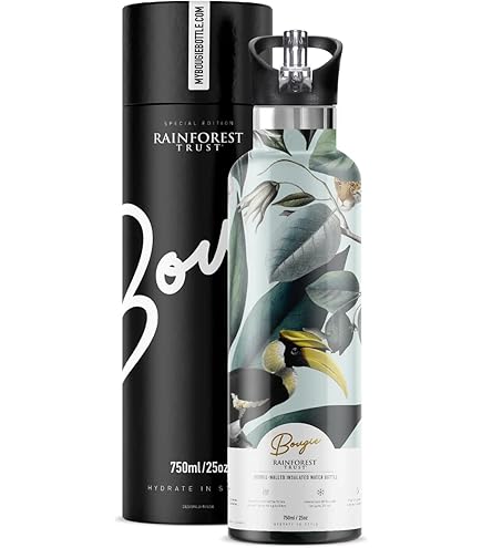 Amazon.com: Bougie Corallia Insulated Water Bottle, Gift Tube, 25