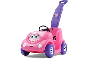 Step2 Push Around Buggy Kids Push Car, Ride On Toy, Stroller Substitute, Includes Seat Belt & Horn, Made of Durable Plastic, Max Weight 50 lbs., For Toddlers 1.5-4 Years Old, Pink
