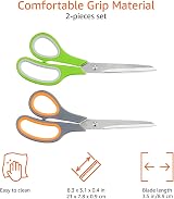 Amazon Basics Stainless Steel Scissors Comfort Grip 2 Pack 20 cm PVD Coated view 4