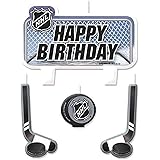 amscan NHL Ice Time! Collection Birthday Candle Set,Multicolor,4 Pieces