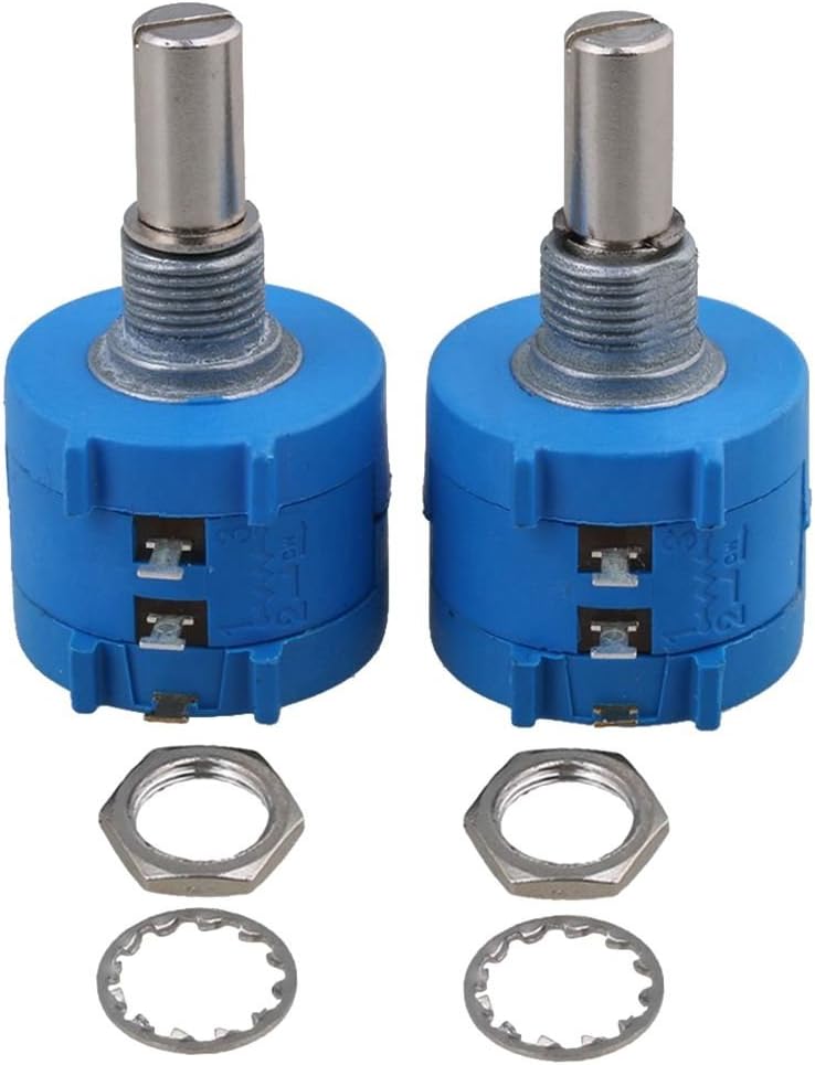 SODIAL 2 Potentiomètre De Précision Rotatif Bobiné 10 Tours, 5K Ohms