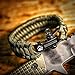Paracord Survival Bracelet with Adjustable Black Stainless Steel D Shackle - Grade Type III Military Bracelet - Suitable for 8 to 9 Inch Wrists