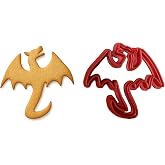 Mighty Gadget Flying Dragon Cookie Cutter - Perfect for Fantasy Enthusiasts and Bakers - 3" to 8" - Made in the USA (3 inches)
