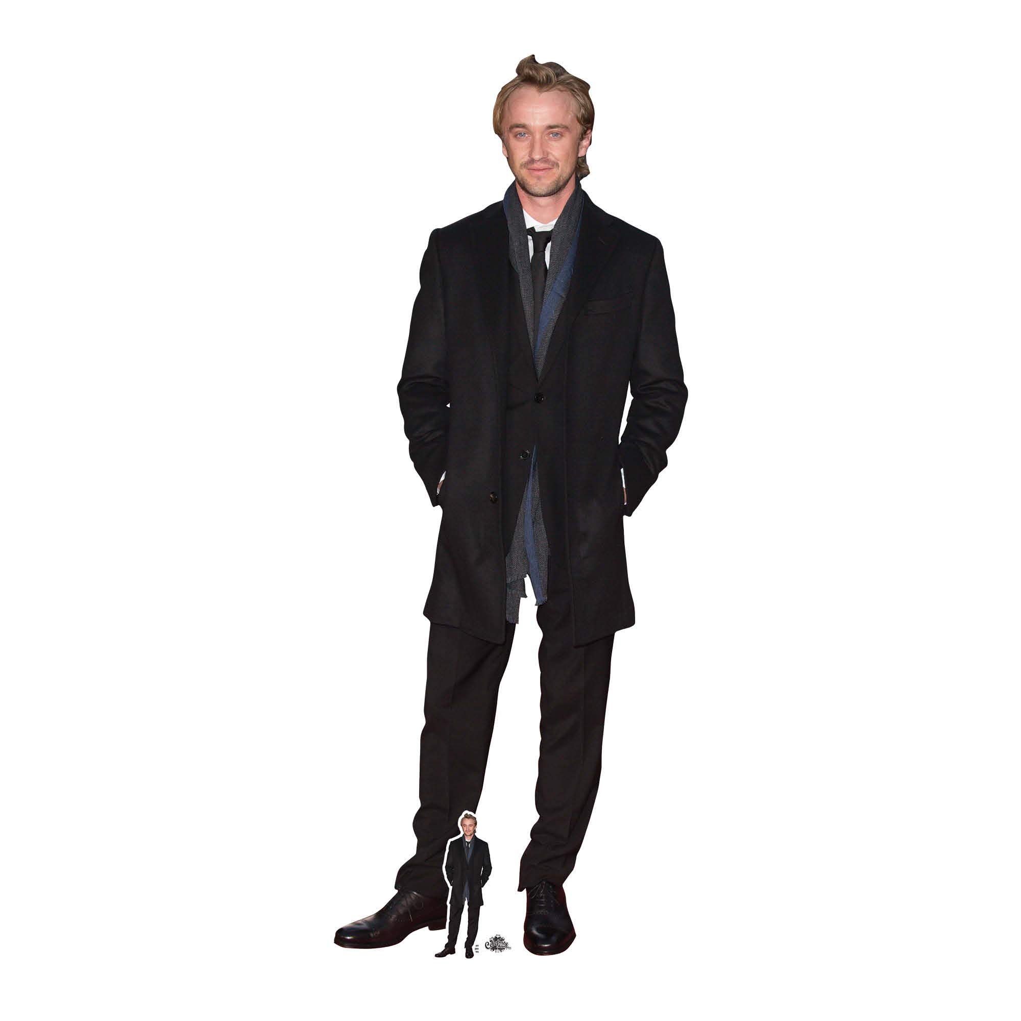 CS867 Tom Felton Actor Smart Tie Lifesize Cardboard Cutout With Free Mini Standee