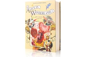 EIOUMAX Real Paper Diversion Book Safe with key Secret Box Collection Box-Alice In Wonderland