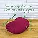 Seat Of Your Soul Burgundy Meditation Cushion – 10 Colors Crescent Yoga Pillow; Organic Cotton Zafu Cover & Zipper Liner to Adjust USA Buckwheat Hulls; Floor Pouf for Sitting Kids, Men or Women