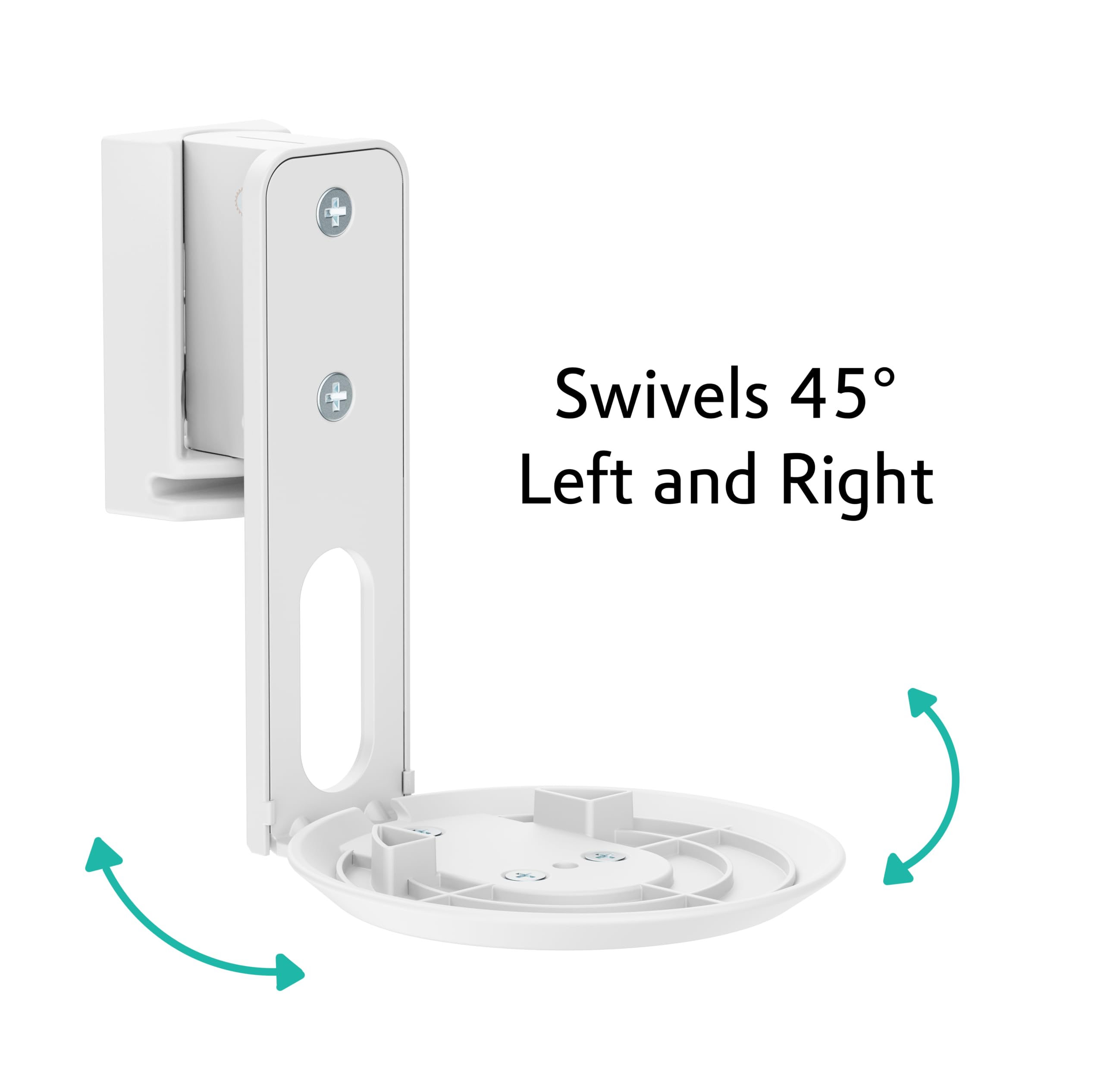 ynVISION.DESIGN Adjustable Wall Mount Compatible with Sonos ERA 100 Speaker - White 2 Pack