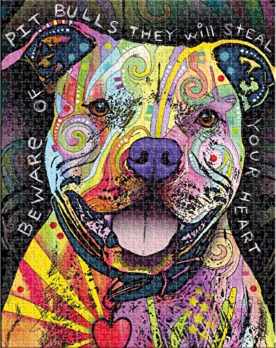Aquarius Dean Russo Beware Pit Bull 500 Piece Jigsaw Puzzle