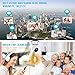 Home Security Camera, DIGOO-M1Z 1080P Wireless Wifi IP Camera, Baby Monitor, Surveillance System with Pan/Tilt/Zoom Function, Night Vision, Motion Detection, ONVIF Support, Remote Control, White