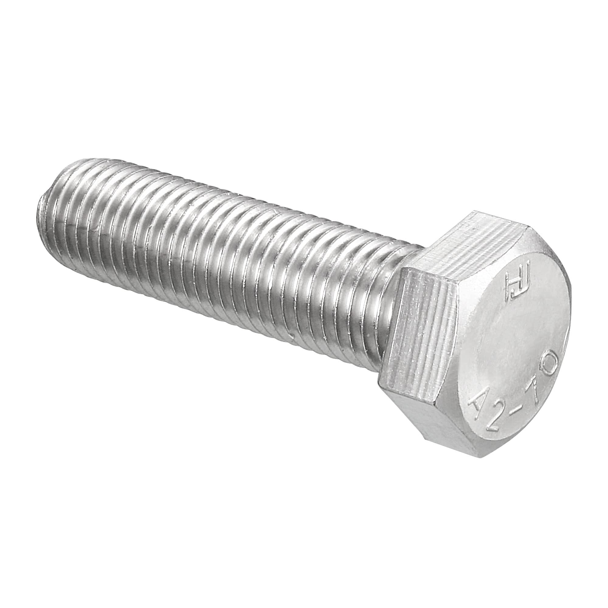 sourcing map M16 Hex Bolt M16-2 x 60mm 304 Stainless Steel 4.8 Grade Fully Threaded Hexagonal Head Screw Bolts 1pcs