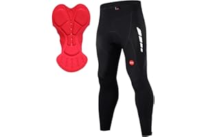 Souke Sports Men's Bike Pants Long 4D Padded Cycling Tights Leggings Outdoor Riding Bicycle