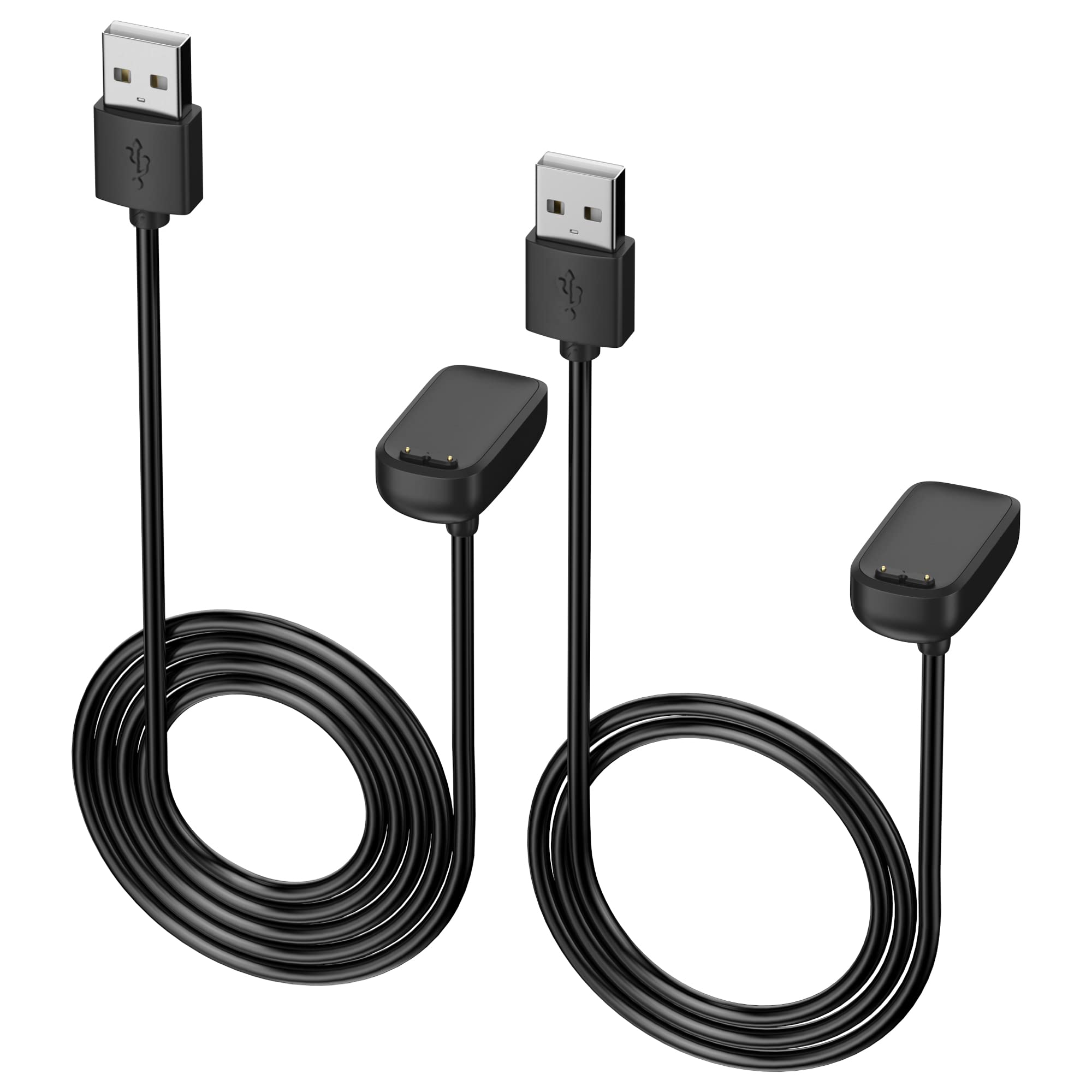 AWINNER Charger Compatible for Fitbit Charge 6/Charge 5/Luxe Cable,Smartwatch Magnetic Fast Charging Cable [Portable] (3.3 ft+1.6 ft)