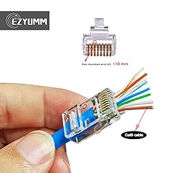 EZYUMM 50PCS RJ45 Connectors, RJ45 Pass Through