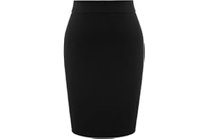 Hanna Nikole Women's Plus Size Stretch Back Slit Slim Fit Office Pencil Skirt