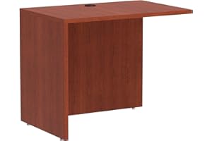 Alera ALEVA353624MC Valencia Series 35 in. x 23-5/8 in. x 29-1/2 in. Reversible Return/Bridge Shell - Medium Cherry