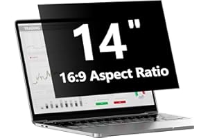 REDANGEL Laptop Privacy Screen Protector 14 Inch with Hp Dell Acer Asus Samsung LG and More, Removable Security Shield Filter for 16:9 Aspect Ratio Portable Monitor Like ViewSonic MSI KYY and More (14" Diagonal 16:9 1 Pack)