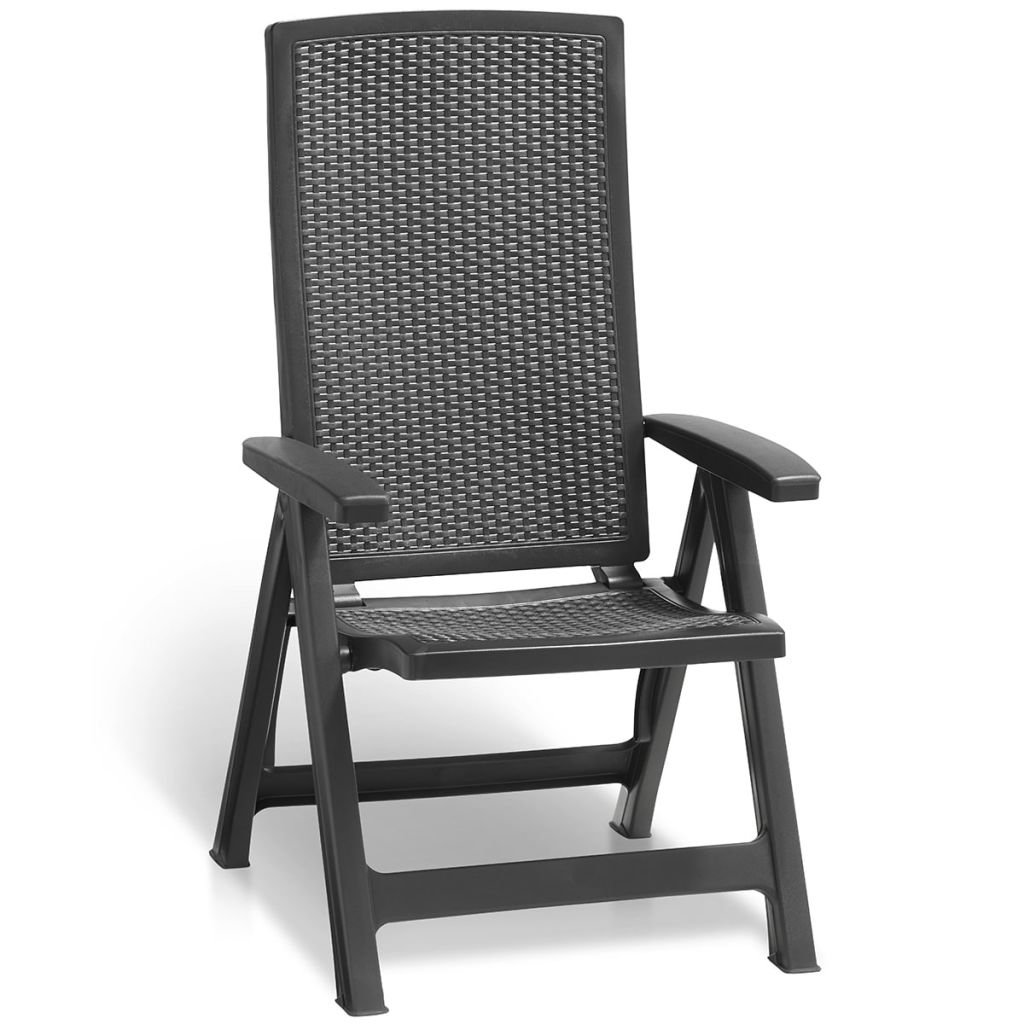 Klappstuhl Montreal 2er Set Kunststoff Anthrazit