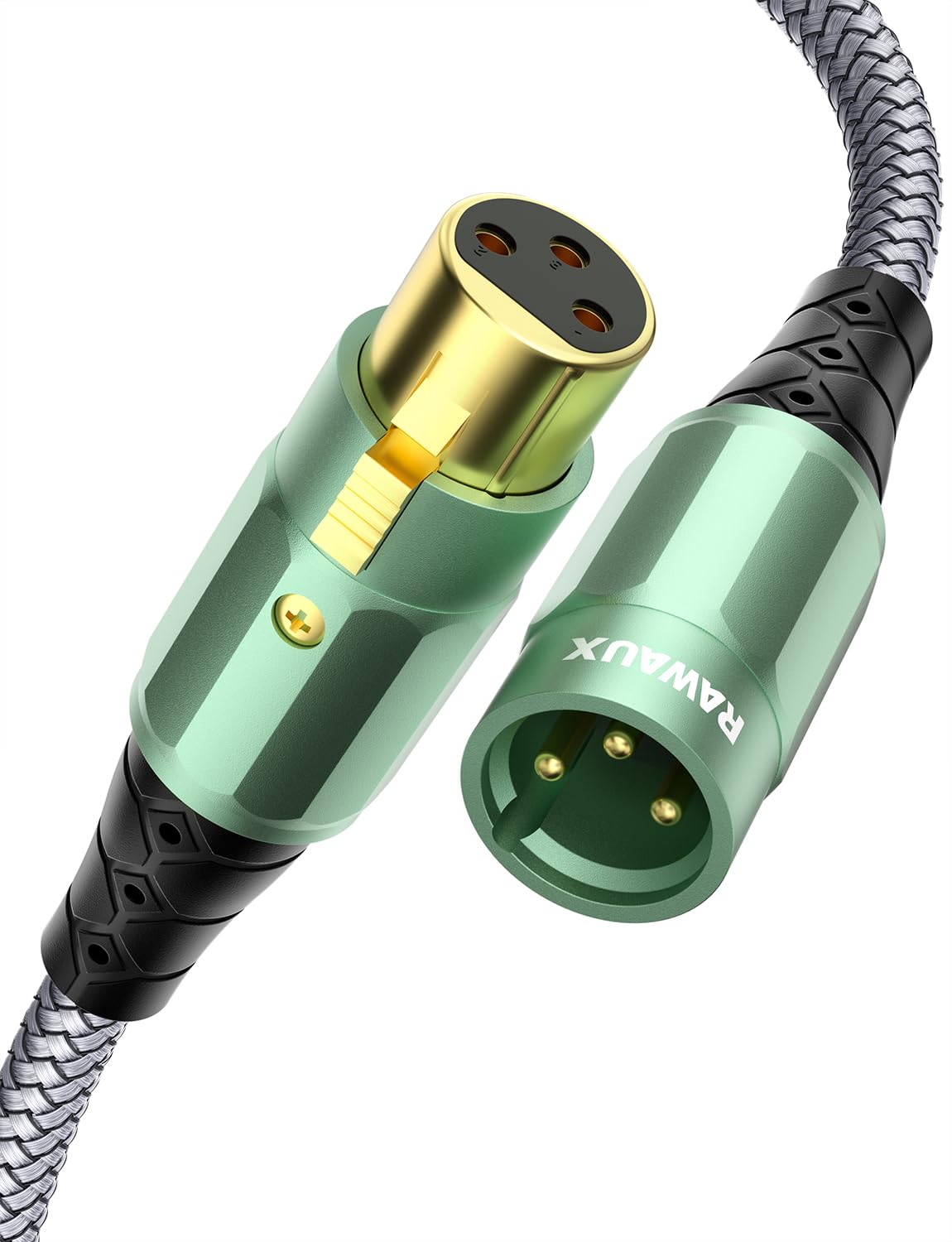 RAWAUX XLR Cable 3m, Balanced XLR Male to Flemale Microphone Cable Extension Audio Lead for PA System Amplifier Mixer Speaker Studio Recorder