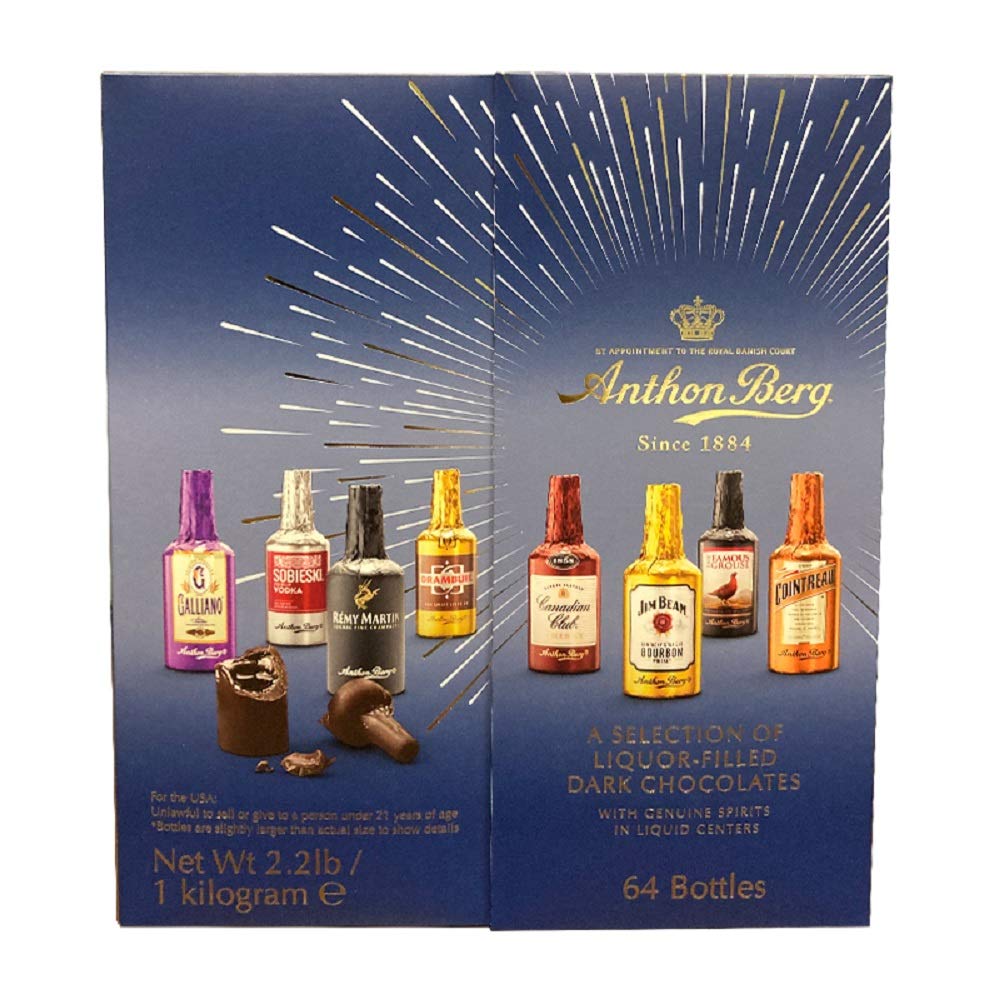 Anthon Berg Liqueur Bottles - Counter Disp (Pack of 64) : Chocolate Candy : Grocery & Gourmet Food
