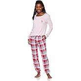 U.S. Polo Assn. Women's 2-Piece Pajama Set, Long Sleeve Top, Pants Valentines Gifts for Her