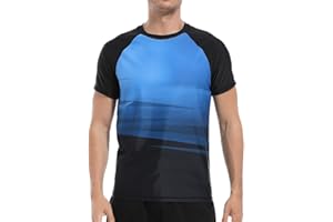 VAYAGER Men's Swim Shirts Rash Guard UPF 50+ T Shirts Quick Dry Loose Fit Water Surfing Shirt