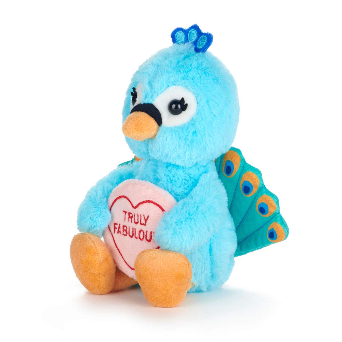 Posh Paws Swizzels Love Hearts 18cm (7”) Peacock – Truly Fabulous Message Soft Toy