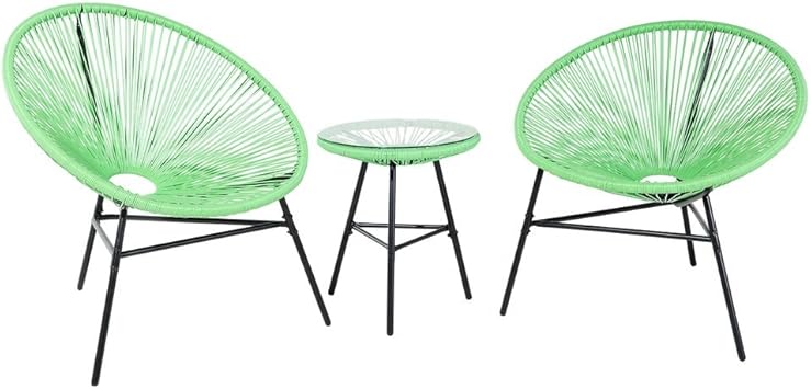 Juego de mesa y sillas para patio moderno de Mid Century de 3 piezas