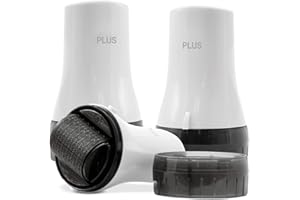 PLUS(プラス) Advanced ID Roller, Protect Your Private Information with Guard Your ID Theft Prevention and Confidential Roller Stamp, Mess-Free Address Blocker, Wide 3-Pack, White